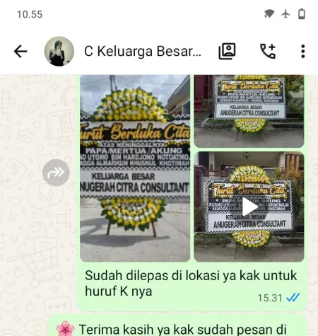 Pengiriman Papan Bunga Duka Jayamukti Blanakan